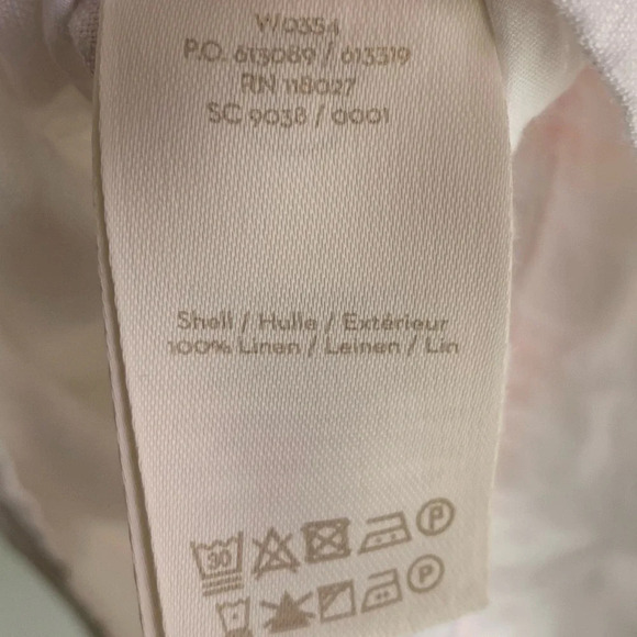 Boden Jessica Linen Dress White Pink Sz 8 Petite - Picture 6 of 7